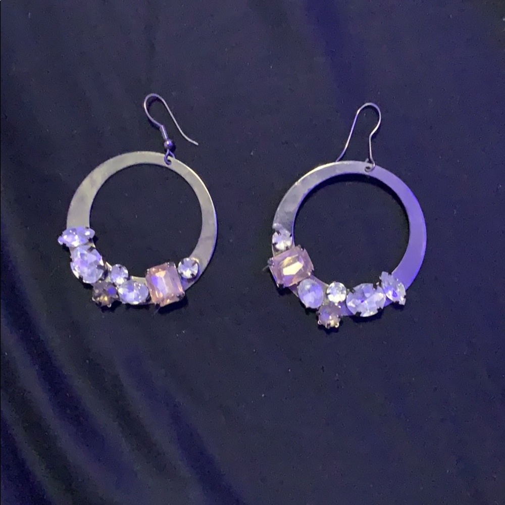 Silver hoop earrings